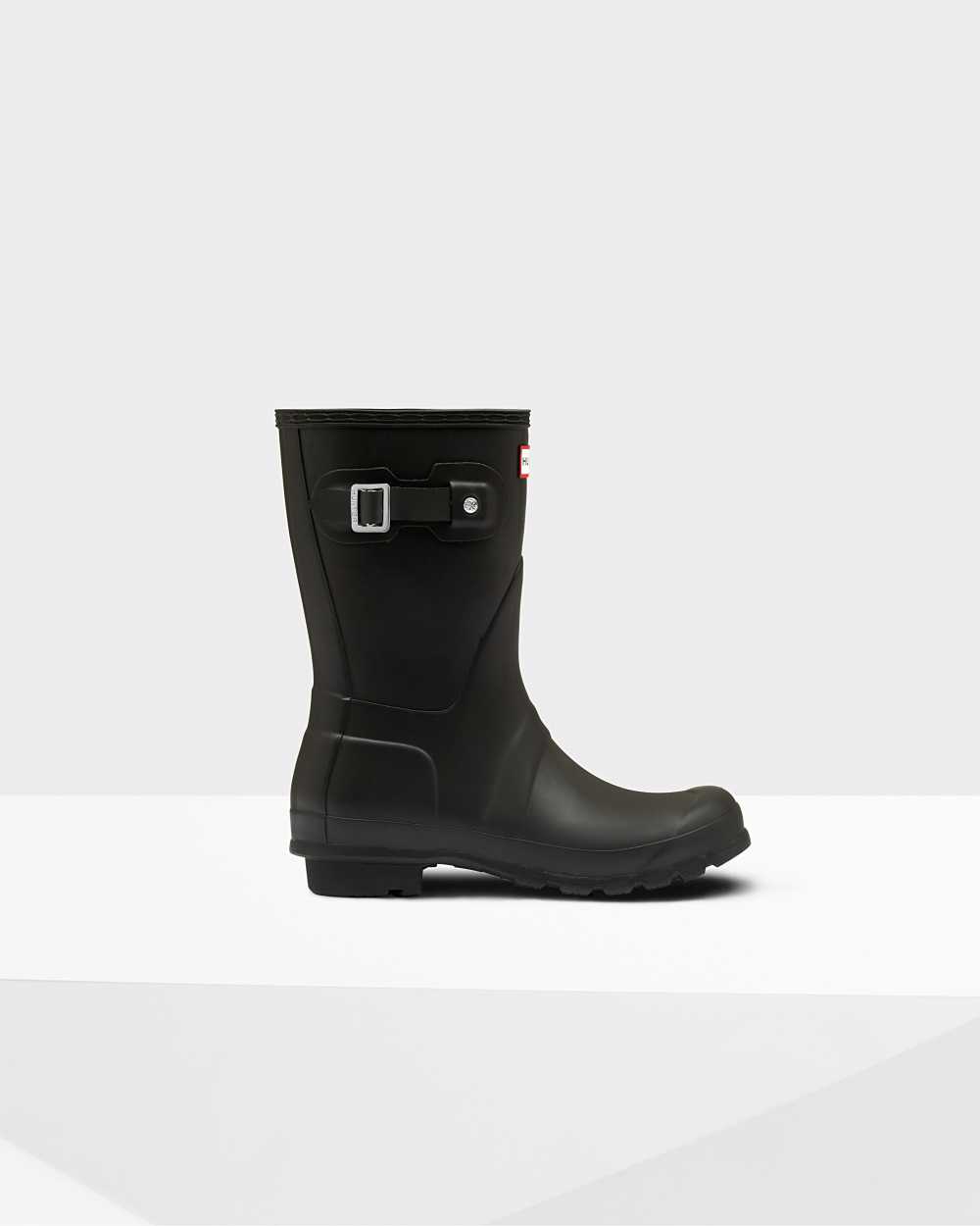 Hunter Original Short Mid-Calf Women's Rain Boots NZ-56242P Black